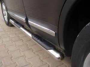 Пороги боковые Nissan Qashqai I / +2 (J10; 07-13) - трубы 2