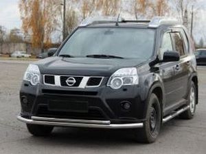 Защита передняя Nissan X-Trail T31 - труба двойная 4 4