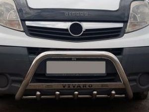 Кенгурятник с грилем OPEL Vivaro A (с надписью) 1 1