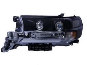 Фары линзовые TOYOTA LC 200 (16-21) - DRL диодные чёрные