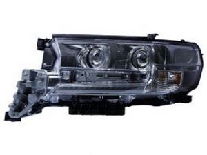 Фары линзовые TOYOTA LC 200 (16-21) - DRL диодные хром