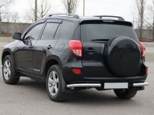 Защита задняя Toyota Rav4 III (06-12) - углы одинарные 2