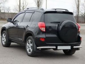 Трубки на углы заднего бампера Toyota Rav4 III (2006+) 2 2