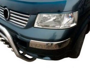 Хром кути на передній бампер VW T5 Transporter (03-10) 4