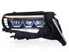 TOYOTA Prado150 (2018+) фары чёрные три диода Lexus стиль 3 LED DRL 1 1