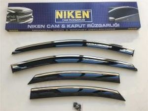 Дефлектори вікон VW Passat B7 (3C; 11-15) Sedan - Niken (з хром молдингом) 2