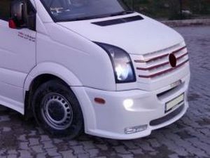 Накладка на передний бампер VW Crafter (13-16) - Era клыки 3