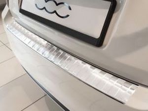 Накладка на задний бампер Fiat 500 (15-) Hb - Avisa (стальная) 6
