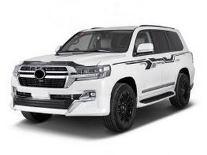 Накладки на бампера TOYOTA LC 200 (2016+) - GT 2021 (белые) 2 2