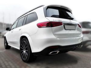 Накладка на задний бампер Mercedes GLS X167 (20-) - стальная 8