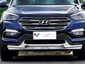 Накладки на бампера HYUNDAI Santa Fe III (17-18) рестайлинг 2