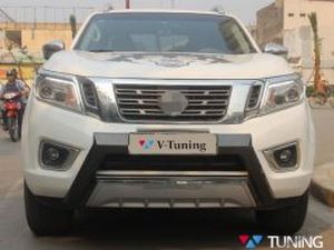 Накладка на передний бампер NISSAN Navara NP300 (15-) - ABS 2