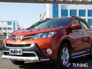 Накладка на передний бампер TOYOTA Rav4 IV (2013-) - ABS 2 2