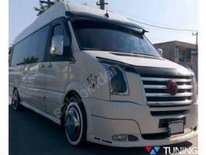 Накладка на передний бампер VW Crafter (06-12) - две противотуманки 4