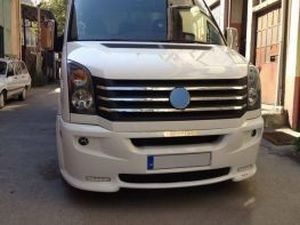 Накладка на передний бампер VW Crafter (13-16) - Led 2