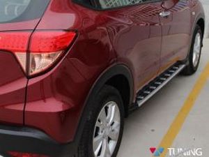 Пороги боковые HONDA HR-V II (15-) - алюминиевые 2