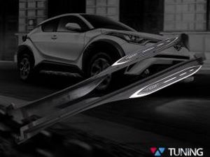 Пороги боковые TOYOTA C-HR (2017-, 2018-) - с диодной подсветкой 1 1