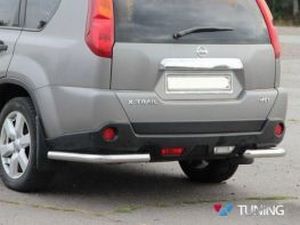 Защита заднего бампера Nissan X-Trail T31 - углы одинарные 2 2