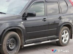 Пороги боковые Nissan X-Trail T31 - трубы 4 4