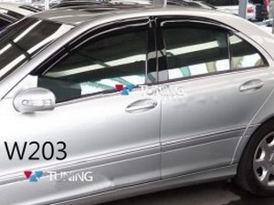 Дефлектори вікон Mercedes C W203 (00-07) Sedan - Hic (накладні) 4