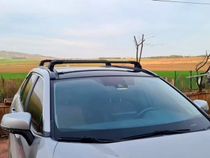 Поперечины на интегрированные рейлинги Toyota Rav4 V (XA50; 19-) - Strong (черные) 7