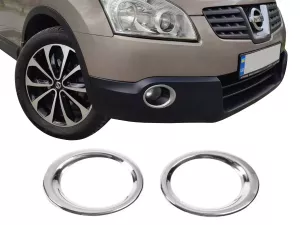 Хром накладки на противотуманки Nissan Qashqai I (J10; 07-10) - Carmos