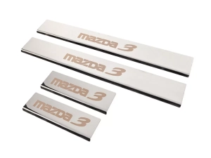 Накладки на пороги Mazda 3 III (BM; 13-18) - Carmos 2