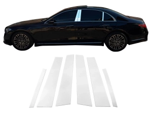 Хром молдинги дверних стійок Mercedes S W223 (20-)