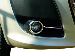 Хром накладки на противотуманки Fiat Doblo II (10-14) - с полосками 4
