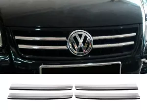 Хром накладки на решётку VW Touareg I (7L; 07-10) рестайлинг