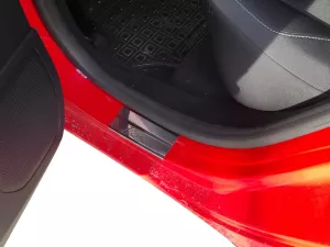 Накладки на пороги Ford Fiesta Mk7 (08-17) 5D - Carmos 4