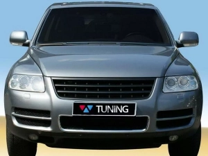 Решітка VW Touareg I (7L; 02-06) - чорна (без логотипу) 4