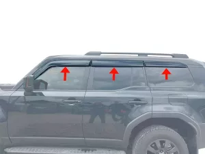Дефлектори вікон Toyota LC Prado V (J250; 24-) - Hawk (накладні, 6 шт)