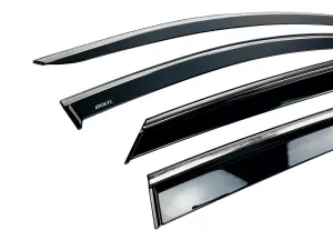 Дефлектори вікон Peugeot 3008 I (T84; 09-16) - Hawk (з хром молдингом) 3
