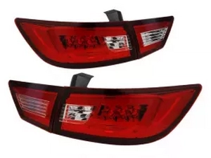 Ліхтарі задні Renault Clio IV (12-16) Hatchback - LED BAR червоно-білі 1