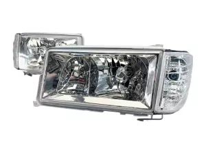 Фары с поворотами Mercedes C W201 (190) (82-93) - хром 4
