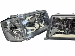 Фары с поворотами Mercedes C W201 (190) (82-93) - хром 5