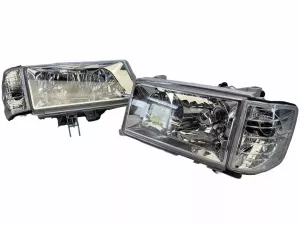 Фары с поворотами Mercedes C W201 (190) (82-93) - хром 6