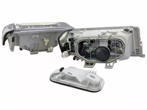Фары с поворотами Mercedes C W201 (190) (82-93) - хром 7