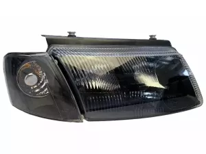 Фары чёрные VW Passat B5 3B (96-00) - H7 / H4 с противотуманками 5