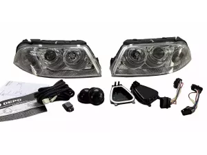 Фари VW Passat B5 3BG (01-05) рестайлінг - ангельські очі хром 5