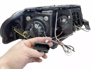 Фари VW Passat B5 (3BG; 01-05) - H1 ангельські очі хром 8