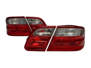 Ліхтарі задні Mercedes W210 (95-02) Sedan - лампові червоно-білі 3