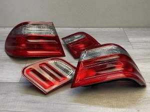 Ліхтарі задні Mercedes W210 (95-02) Sedan - лампові червоно-білі 6