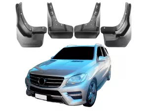 Бризковики Mercedes ML W166 (11-15) з підніжками - Premium (4 шт)