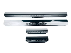 Накладки на пороги Nissan Qashqai I (J10; 07-13) - Nitto (хром)