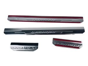 Накладки на пороги Nissan Qashqai I (J10; 07-13) - Nitto (хром) 4