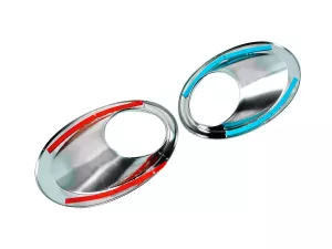 Хром накладки на противотуманки Nissan Qashqai I J10/+2 (10-13) рестайлинг 3