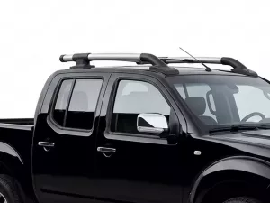 Рейлинги с поперечинами Nissan Navara III (D40; 05-14) - Shark (хром) 5
