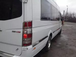 Хром накладки на задні ліхтарі Mercedes Sprinter W906 (06-18) - нержавіюча сталь 3